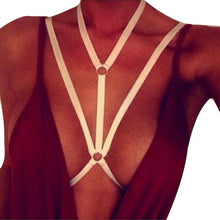 Load image into Gallery viewer, Women New Black Harness   Exotic Apparel Womens Elastic Strappy sexy lingerie cosplay Hollow Out Bra Bustier#LS