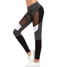 Load image into Gallery viewer, SHEIN Casual Leggings Women Fitness Leggings Color Block Autumn Winter Workout Pants New Arrival Mesh Insert Leggings