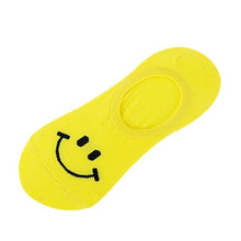 Load image into Gallery viewer, 1Pairs Invisible Socks Women&amp;Men Shallow Mouth Boat Socks Smile Cotton Sock Slippers Short Ankle Socks