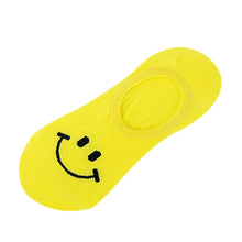 Load image into Gallery viewer, 1Pairs Invisible Socks Women&amp;Men Shallow Mouth Boat Socks Smile Cotton Sock Slippers Short Ankle Socks