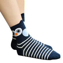 Load image into Gallery viewer, Feitong Brand 1Pair Soft Funny Socks Women Girls Cute Little Owl Harajuku Animal Lady Socks Fashion Stripe calcetines mujer Sock