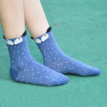 Load image into Gallery viewer, 1Pair Funny Socks Women Cute Little Animal Fox Printed Lady Socks harajuku designer fashion street In The Tube Socks For Autumn