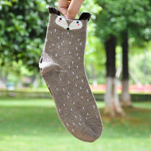 Load image into Gallery viewer, 1Pair Funny Socks Women Cute Little Animal Fox Printed Lady Socks harajuku designer fashion street In The Tube Socks For Autumn