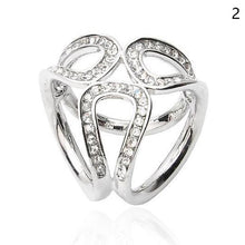 Load image into Gallery viewer, Women Simple Three ring Scarf Buckle Clip Full Rhinestone Hollow Out Scarves Scarf Shawl Brooch Buckle Silk Scarf Jewelry