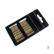 Load image into Gallery viewer, 24pcs/box Women Grils Lot Black Metal Waved Hair Bobby Clip Salon Pin Grip Hairpin Barrette