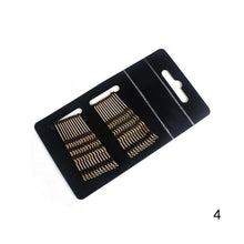 Load image into Gallery viewer, 24pcs/box Women Grils Lot Black Metal Waved Hair Bobby Clip Salon Pin Grip Hairpin Barrette