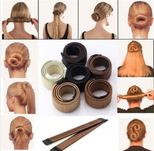 Load image into Gallery viewer, 8Colors Women's Hair Circle Plate Hair Ornaments Round Head Hair Curler,Magic French Twist Magic Hair Bun Maker