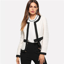 Load image into Gallery viewer, Sheinside Bow Front White Blazer Female Workwear Women Blazers And Jackets Autumn 2018 Clothes Ladies Long Sleeve Elegant Blazer
