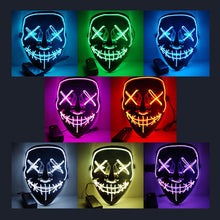 Load image into Gallery viewer, Halloween Mask LED Light Up Party Masks The Purge Election Year Great Funny Masks Festival Cosplay Costume Supplies Glow In Dark