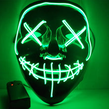 Load image into Gallery viewer, Halloween Mask LED Light Up Party Masks The Purge Election Year Great Funny Masks Festival Cosplay Costume Supplies Glow In Dark