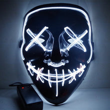 Load image into Gallery viewer, Halloween Mask LED Light Up Party Masks The Purge Election Year Great Funny Masks Festival Cosplay Costume Supplies Glow In Dark