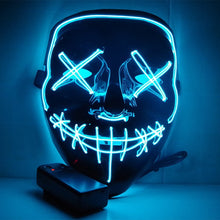 Load image into Gallery viewer, Halloween Mask LED Light Up Party Masks The Purge Election Year Great Funny Masks Festival Cosplay Costume Supplies Glow In Dark