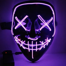 Load image into Gallery viewer, Halloween Mask LED Light Up Party Masks The Purge Election Year Great Funny Masks Festival Cosplay Costume Supplies Glow In Dark