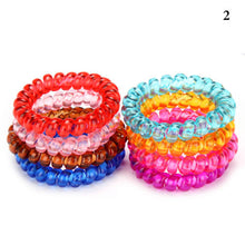 Load image into Gallery viewer, Hot 10X Lots Spiral Slinky Elastic Rubber Tie Wire Coil Hair Bands Rope Ponytail