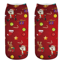 Load image into Gallery viewer, Unisex Men Women Christmas Prints Casual Non Slip Short Liner Ultimate Ankle Socks
