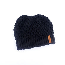 Load image into Gallery viewer, Fashion Ponytail Beanie Winter Hats For Women Crochet Cap Casual Skullies Beanies Soft Warm Caps Female Cotton Knit Ponytail Hat