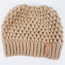 Load image into Gallery viewer, Fashion Ponytail Beanie Winter Hats For Women Crochet Cap Casual Skullies Beanies Soft Warm Caps Female Cotton Knit Ponytail Hat