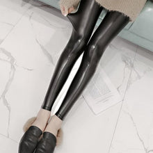 Load image into Gallery viewer, S-5XL Women Faux Leather Leggings Winter Keep Warm High Waist Jegging Ankle-length Large Size Plus Female Legging Dropshipping