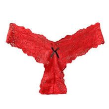 Load image into Gallery viewer, Women's black Lace Thongs G string V string Panties Knickers Lingerie Underwear