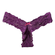Load image into Gallery viewer, Women's black Lace Thongs G string V string Panties Knickers Lingerie Underwear