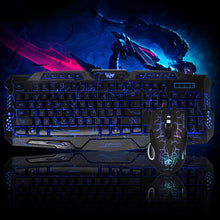 Load image into Gallery viewer, LED Gaming Wired 2.4G keyboard and Mouse Set to Computer Multimedia Gamer