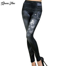 Load image into Gallery viewer, 2019 Women New Fashion Classic Stretchy Slim Leggings Sexy imitation Jean Skinny Jeggings Skinny Pants big size bottoms hot sale